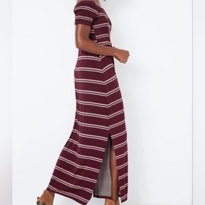 Striped Off-The Shoulder Dress